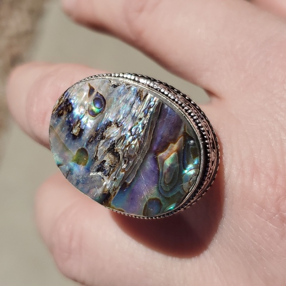 New Abalone Shell 925 Silver Ring. - Picture 11 of 14